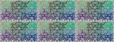 Şablon, pürüzsüz, çiçekli kenar. Eski moda arka plan. Çiçek çelengi. Güzel, parlak, pürüzsüz kumaş, tuval. Kıvırcık, parlak örgü. Raster illüstrasyonu.