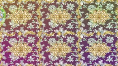 Tarafsız renklerde altın. Raster illüstrasyonu. Doğum günü kartı, davetiye ya da afiş için iyidir. Ortaçağ çiçek desenini çiz. Dekoratif simetri arabesk.