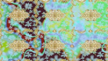 Sembol bayramı, yeni yıl kutlamaları, altın desenler. Tarafsız renklerde altın kar taneleri. Kış kar dokusu duvar kağıdı. Noel Altın Kar Tanesi çizim kalıbı.