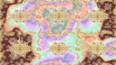 Kış kar dokusu duvar kağıdı. Sembol bayramı, yeni yıl kutlamaları, altın desenler. Noel Altın Kar Tanesi eskiz modeli. Tarafsız renklerde altın kar taneleri.