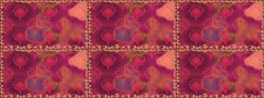 Parlak renkli çiçekleri ve kırmızı renklerde yaprakları olan kusursuz çiçek desenleri. Halk tarzı. Modern çiçek arkaplanı. Moda baskıları için zarif bir şablon.