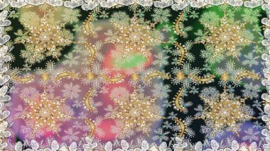 Süslü raster dekorasyonu. Altın elementlerle nötr renklerde altın desen. Barok tarzında duvar kağıdı tasarımı için kusursuz damaske deseni arkaplanı.