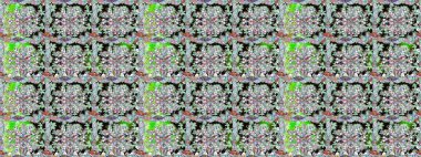 Trendy seamless Floral Pattern In Raster illustration. Flat Flower Elements Design. Beautiful fabric pattern. Colour Summer Theme seamless pattern Background.