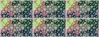 Düz çiçek öğeleri tasarım. Raster. Bahar Tema Dikişsiz desen arka plan rengi.