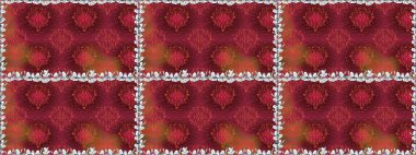 Küçük çiçekteki sevimli çiçek deseni. Modaya uygun kumaş deseni. Kusursuz Tony kumaş deseni. Raster illüstrasyonu.