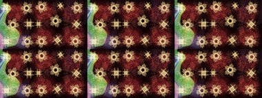 Kar Tanesi Simgesi. Raster illüstrasyonu. Kar taneleri kahverengi, siyah ve kırmızı renklerde izole edilmiş. Raster illüstrasyonu.