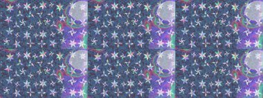 Tekstil için figür. Şirin, zarif çiçekler Raster illüstrasyonu. Davetiye ve kartpostal tasarımı için dekoratif çiçek unsurları. Poster ya da kapak için arka plan. Yapraklı çizim deseni.