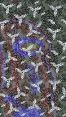 Raster illüstrasyonu. Küçük çiçekteki sevimli çiçek deseni. Soyut çiçek çizim kalıbı arka planı. Gri renklerde. Raster deseni.