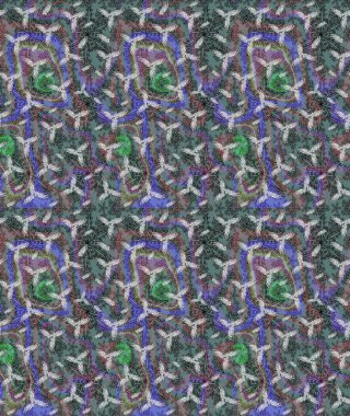 Raster deseni. Ağaç dallı bahar çiçekleri, çiçek siluetiyle nötr renkler.