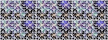 Raster illüstrasyonu. Tarafsız renklerde yaprakları olan yabani çiçekler. Kusursuz bir arka plan modeli. Suluboya, elle çizilmiş.