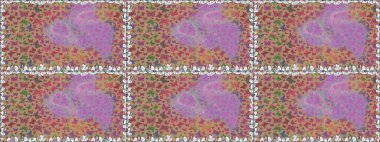 Doğadaki güzellik. Kumaş, Tekstil, Baskı ve Davetiye için arka plan. Raster illüstrasyonu. Suluboya Biçimli Uçan Kelebeklerle kusursuz desen.