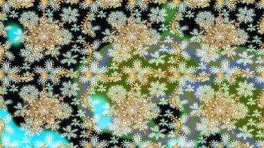 Kusursuz soyut bir arkaplan. Raster illüstrasyonu. Oriental raster klasik nötr ve altın desenli.