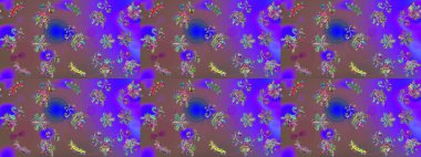 Kar taneleri radyal menekşe, mor ve kahverengi renkler. Renkli arka planda güzel kar taneleri. Raster illüstrasyonu..