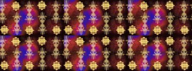 Bokeh kahverengisi, kırmızısı, siyahı ve kar taneleri olan dekoratif Noel arkaplanı. Raster illüstrasyonu.