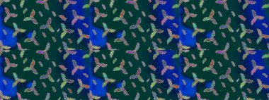 Raster illüstrasyonu. Kar taneleri ve raster arkaplanlı Noel karalaması deseni.