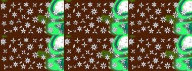 Renkli desenli, gri çiçekli ve dekoratif elementli kusursuz desen. Raster illüstrasyonu. Eski usul. Kumaş, tekstil, duvar kağıdı baskısı için. Kusursuz arkaplan.