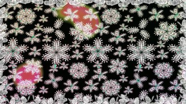 Kusursuz çiçek deseni duvar kâğıdı olarak kullanılabilir. Raster illüstrasyonu. Siyah renkte çiçekler.