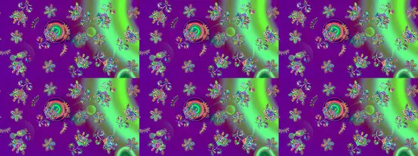 Mor renkli parlak çiçekli halı deseni..