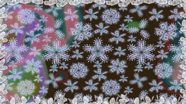 Raster illüstrasyonu. Güzel, parlak, pürüzsüz kumaş, tuval. Çiçek çelengi. Şablon, pürüzsüz, çiçekli kenar. Kıvırcık, parlak örgü. Klasik eski arkaplan.