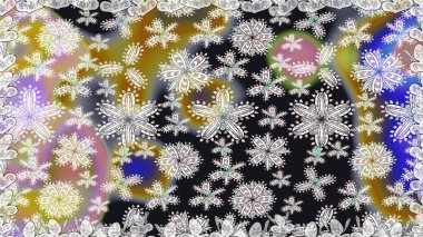 Düz Çiçek Elementleri Tasarımı. Renkli Bahar Temalı Kusursuz Arkaplan. Raster illüstrasyonunda kusursuz çiçek deseni. Gri renkli çiçekler.