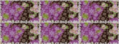 Raster Hip kumaş deseni. Kusursuz Vintage Çiçek Deseni.