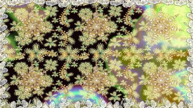 Kusursuz çiçek deseni. Duvar kâğıdı barok, İspanyol kumaşı. Kusursuz raster arka plan. Tarafsız renklerde grafiksel modern kusursuz desen.