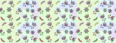 Kar taneleri deseni. Kar taneleri arka planda. Arkaplanda soyut kar taneleri olan düz tasarım. Raster illüstrasyonu. Kar tanesi süslemeli desen.