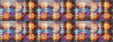 Raster kar taneleri arka plan. Raster resim. Snowflakes desen. Kar tanesi renkli desen. Renk arka plan üzerinde izole soyut kar taneleri ile düz tasarım.