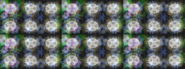 Raster illüstrasyon kar taneleri. Gri, nötr ve yeşil renklerde suluboya kar taneleri. Kışın sembolü. Güzel dekorasyon.