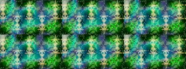 Yeşil, mavi ve nötr renkler üzerine tasarım. Raster illüstrasyonu. Çiçek Elementleri 'nin soyut geçmişi. Raster kış deseni.