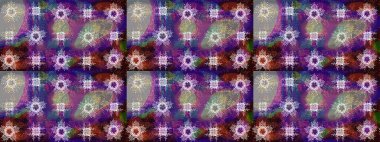 Barok tarzında altın çiçekli süs. Tarafsız, kahverengi ve mor renklerde altın bir element. Damask arkaplanı. Altın çiçekli çizim şekli.