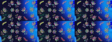 Çizim raster deseni. Güzel kumaş deseni. Çiçek arka planı.