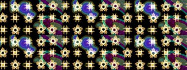 Küçük çaplı çiçeklerdeki basit şirin desenler. Tekstil veya kitap kapakları, imalat, duvar kağıtları, baskı, hediye paketi ve yapıştırma kitabı için çiçek eskizi geçmişi. Raster illüstrasyonu.