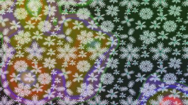 Retro tekstil tasarım koleksiyonu. 1950-1960 motifleri. El çizimi çiçek unsurları olan soyut çizim raster deseni. Gri üzerine gri. Çiçekli ipek eşarp..