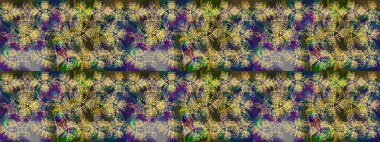 Yeşil, mavi ve kahverengi renkli kar tanesi süsü. Kar tanesi süsü Raster illüstrasyonu. Güzel süs eşyası. Kar taneleri izole edildi.