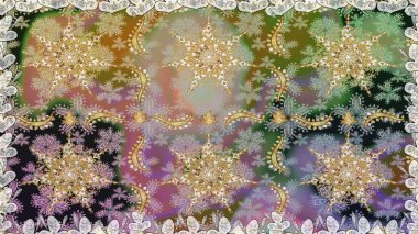 Raster altın desen. Raster illüstrasyonu. Kusursuz altın desenli bukleler. Doğu tarzı arabesk. Altın elementli nötr renkler.