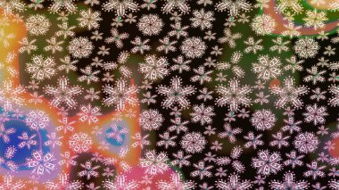 Düz Çiçek Elementleri Tasarımı. Sevimli çiçek raster deseni. Kahverengi renkli çiçekler. Renkli Bahar Teması çizim şablonu.