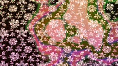 Raster illüstrasyonu. Yumuşak, pembe renkte bahar çiçekleri. Raster çiçek desenli ve çiçekli..