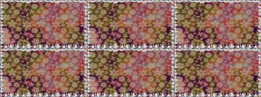 Süslü, dikişsiz, soyut çiçeklerle süslenmiş. Şekillendirilmiş çiçeklerle kusursuz desen. Çiçek deseni duvar kağıdı, şablon dolguları ve web sayfası arkaplanı için kullanılabilir.