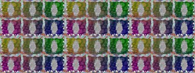 Tekstil için figür. Poster ya da kapak için arka plan. Davetiye ve kartpostal tasarımı için dekoratif çiçek unsurları. Yapraklı kusursuz desen. Sevimli zarif çiçekler Raster illüstrasyonu.