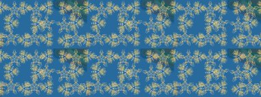 El çizimi, soyut ve süslü elementler. Suluboya resim taklit Raster çizimi. Yaz çiçekleri teması. Mavi renkler. Klasik çiçekler..