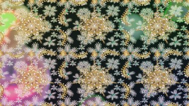 Damask pürüzsüz yineleme kalıbı. Gri renklerdeki altın element. Barok tarzında altın çiçekli süs. Antika altın tekrarlanabilir duvar kağıdı.