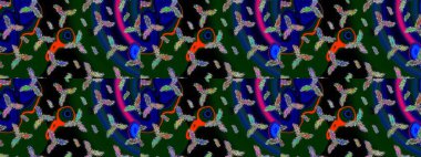 Kar tanesi kışı. Kışın sembolü. Renkli arka planda izole edilmiş suluboya kar taneleri. Raster illüstrasyonu.