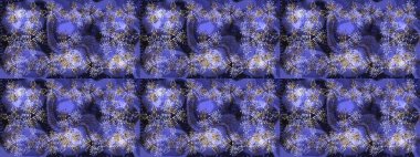 Düz yatıyordu. Kış konsepti Mor, gri ve mavi renkte kar tanesinden yapılmış kış deseni. Raster illüstrasyonu.