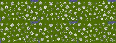 Güzel karalamalı çiçek desenli çizim. Küçük çiçekteki sevimli çiçek deseni. Güzel kumaş deseni. Raster illüstrasyonu.