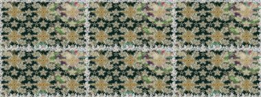 Çiçekler. Soyut etnik raster kusursuz desen. Vadinin gri renkli çiçekleri.