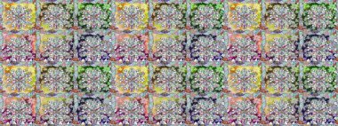 Organik öğeleri. Suluboya efekti. Botanik seamless modeli. Raster desen.