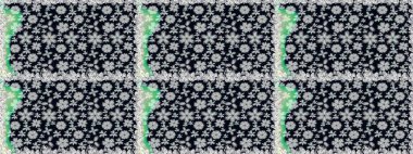 Siyah renkli çiçekler. Düz Çiçek Elementleri Tasarımı. Renkli Bahar Temalı Kusursuz Arkaplan. Çiçekle kusursuz desen.