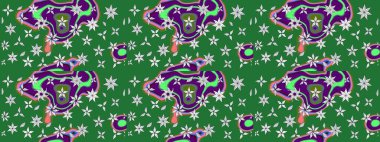 Raster illüstrasyonu. El çizimi. Çiçekler, dallar, bitkiler ve çiçekler. Güzel kumaş deseni.