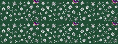 Düz Çiçek Elementleri Tasarımı. Renkli Bahar Teması eskiz kalıbı. Güzel kumaş deseni. Raster illüstrasyonunda çiçek deseni çizimi.